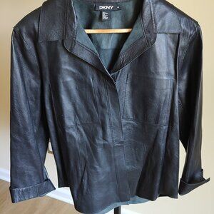 DKNY Black Leather Jacket